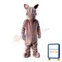 Beefy Rhino With Silver Horn Mascot Costume