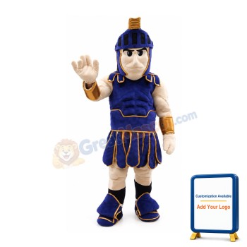 Polite Muscular Soldier Mascot Costume