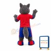 Vigorous Athlete Wolf Mascot Costume