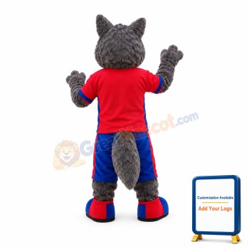 Vigorous Athlete Wolf Mascot Costume