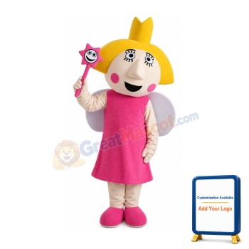 Cute Girl With Wings Mascot Costume