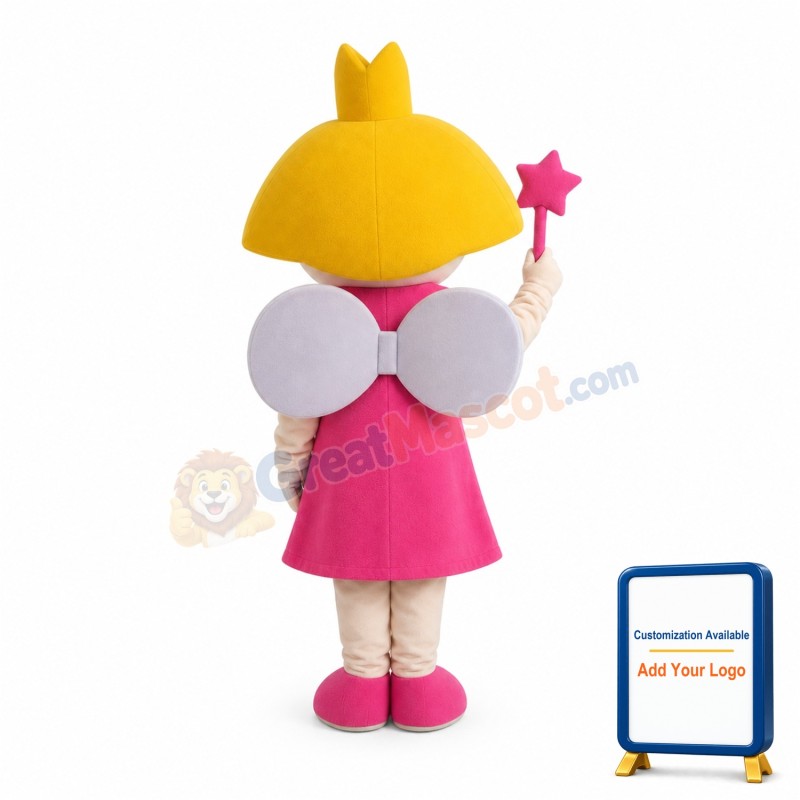 Cute Girl With Wings Mascot Costume