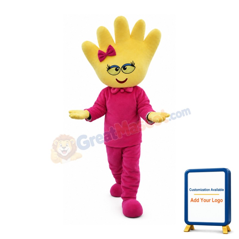 Masseur With Palm Shaped Head Mascot Costume