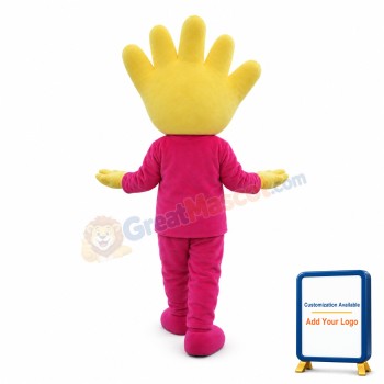 Masseur With Palm Shaped Head Mascot Costume