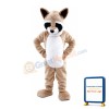 Drowsy Light Brown Raccoon Mascot Costume