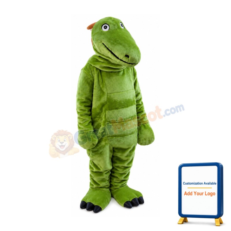 Carnivorous Green Crocodile Mascot Costume