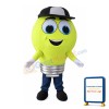 Yellow Light Bulb Mascot Costume