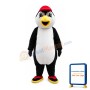 Penguin Wearing Red Cap Mascot Costume