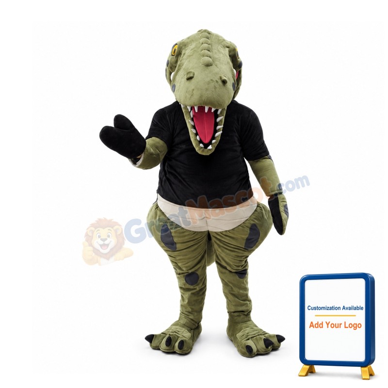 Thin Teeth Green Crocodile Mascot Costume