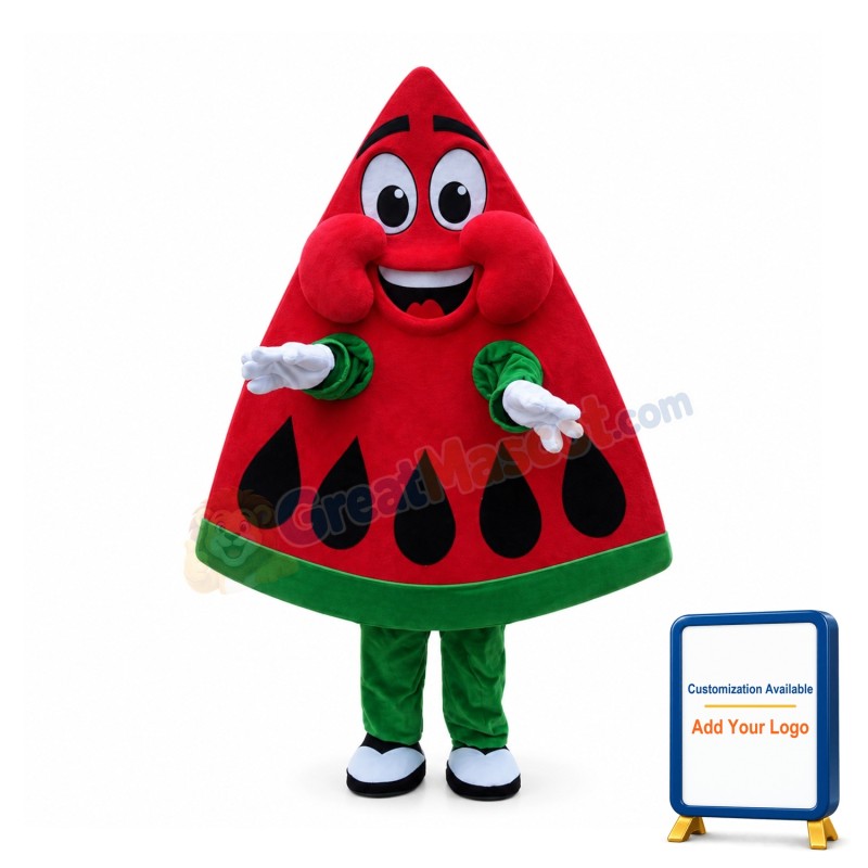Cartoon Red Triangle Watermelon Mascot Costume