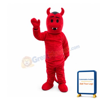 Cartoon Red Devil Mascot Costume