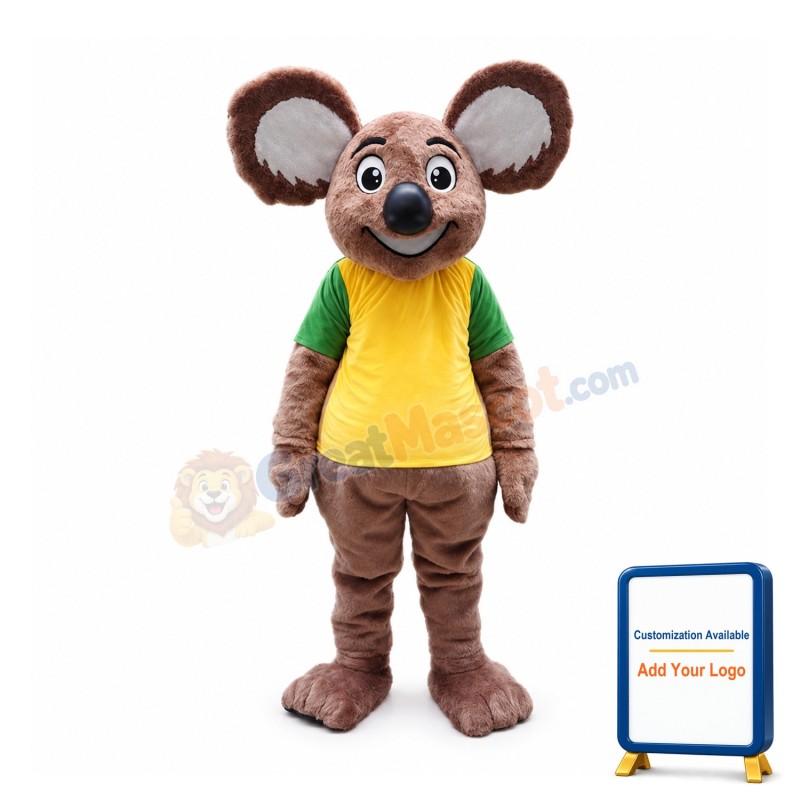 Happy Plush Brown Koala Mascot Costume