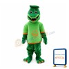 Smiling Cartoon Green Snake Mascot Costume