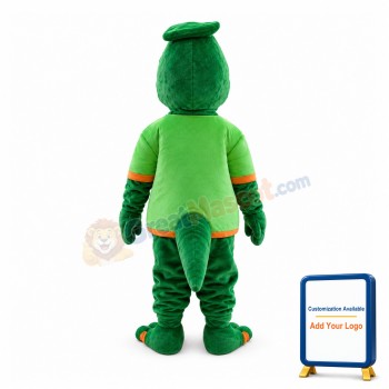 Smiling Cartoon Green Snake Mascot Costume