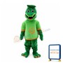 Smiling Cartoon Green Snake Mascot Costume