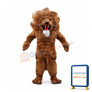 Howling Power Lion Long Plush Mascot Costume