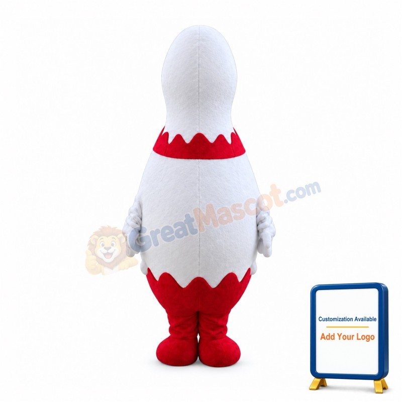 Huge Cartoon White Bowling Pin Mascot Costume