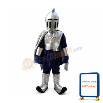 Silver Knight Armor Mascot Costume