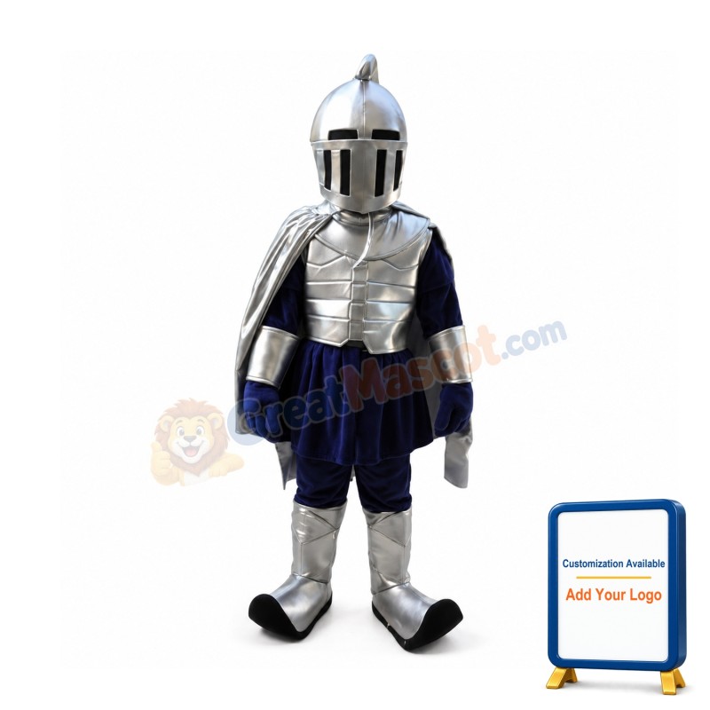Silver Knight Armor Mascot Costume