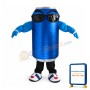 Adult Cartoon Cool Power Blue Roll Can Mascot Costume