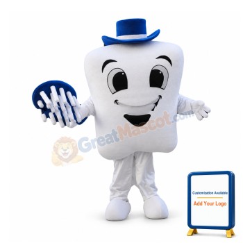 Adult Cartoon Tooth And Toothbrush Mascot Costume