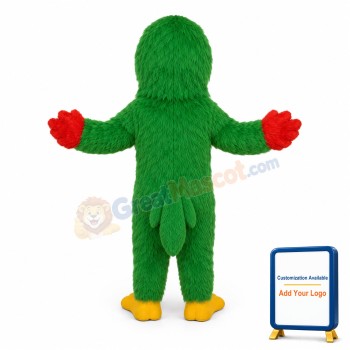 Long Plush Green Bird Mascot Costume