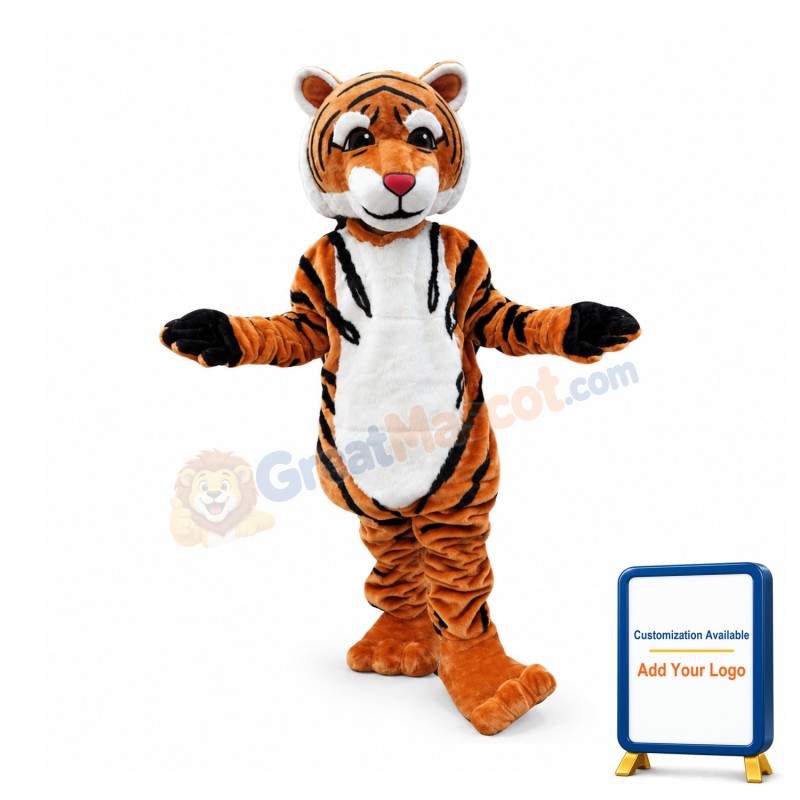 Friendly Tiger Animal Mascot Costume