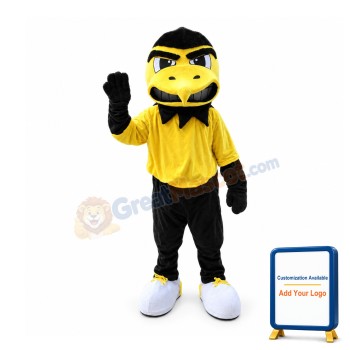 Angry Yellow Headed Eagle Cartoon Mascot Costume