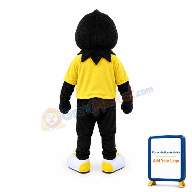 Angry Yellow Headed Eagle Cartoon Mascot Costume