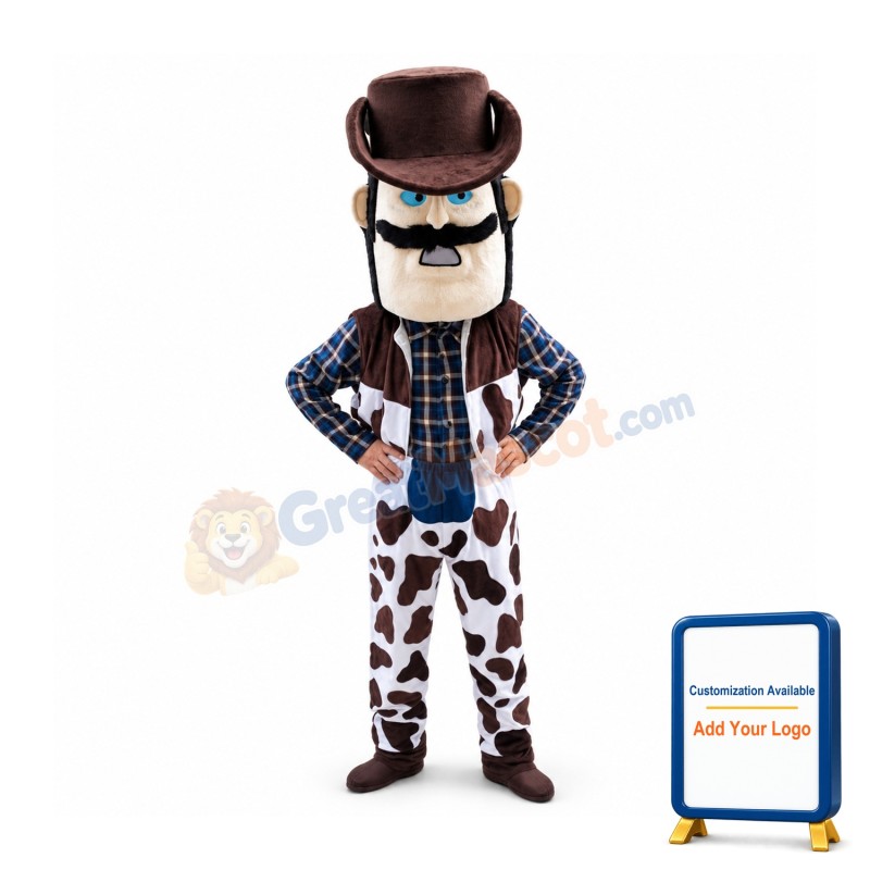 Angry Cowboy Mascot Costume