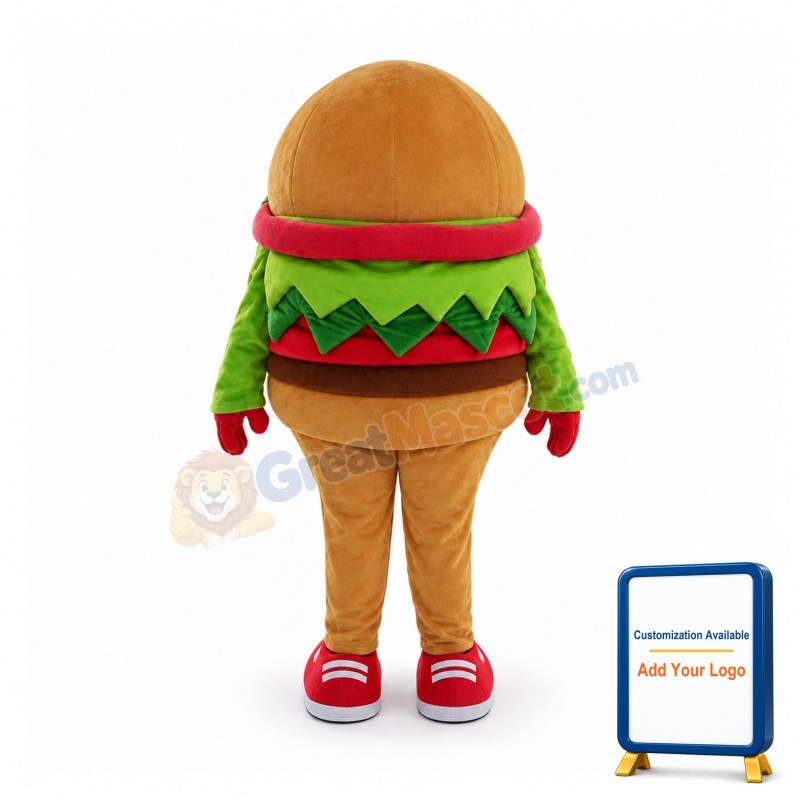 Lovely Cartoon Hamburger Mascot Costume
