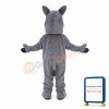 Silver Horn Rhino Mascot Costume