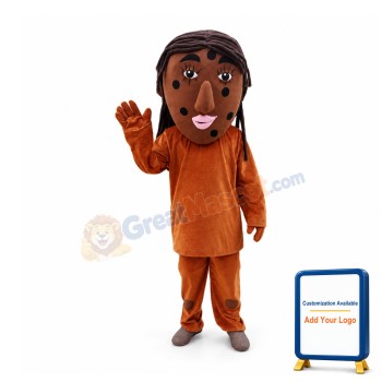 African Girl Mascot Costume