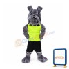 Grey American Bulldog Sports School Mascot Costume
