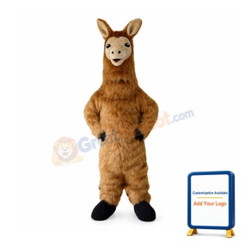 Brown Alpaca Animal Mascot Costume 