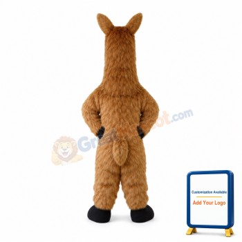 Brown Alpaca Animal Mascot Costume