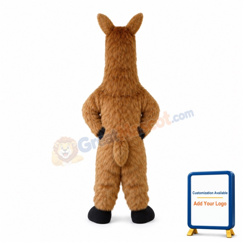 Brown Alpaca Animal Mascot Costume