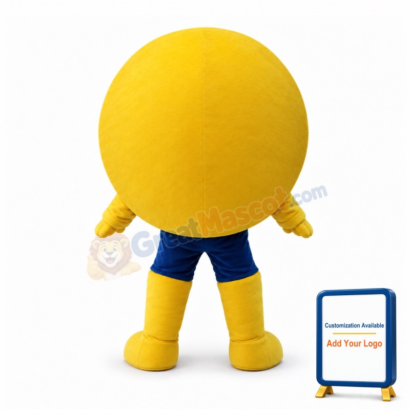 Smug Cartoon Yellow Orb Mascot Costume