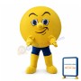 Smug Cartoon Yellow Orb Mascot Costume 