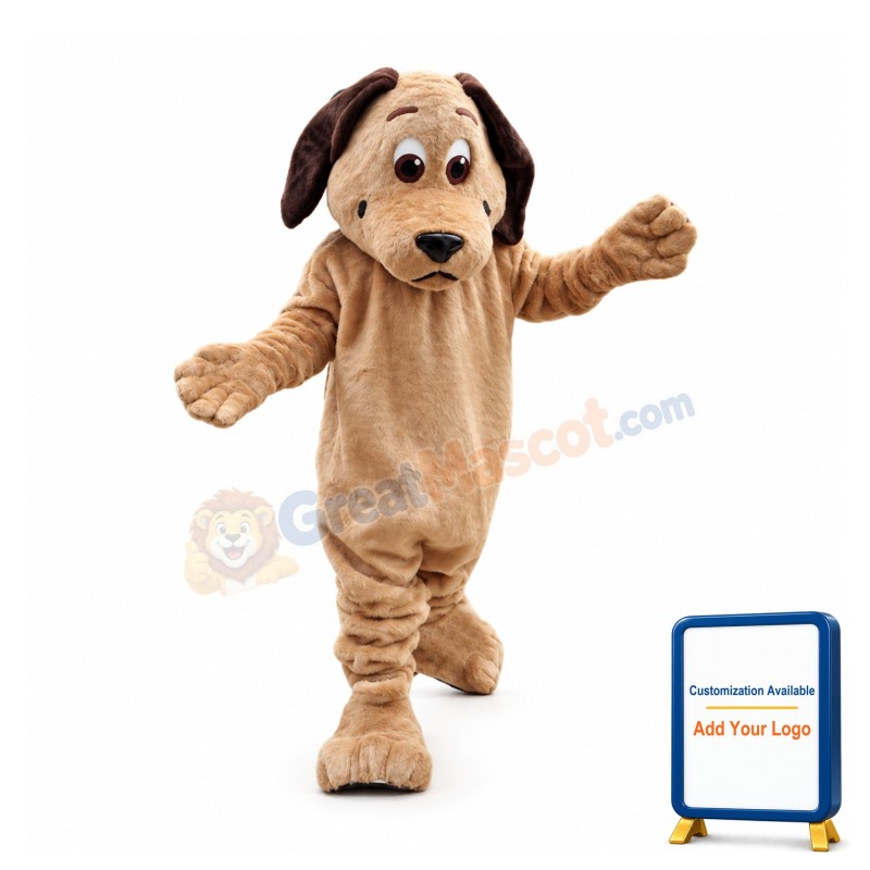 Clever Golden Dog Mascot Costume