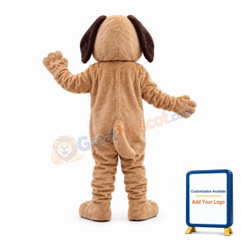 Clever Golden Dog Mascot Costume