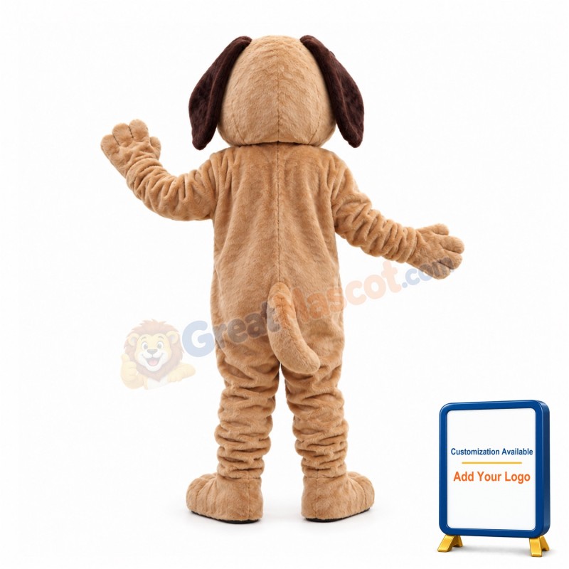 Clever Golden Dog Mascot Costume