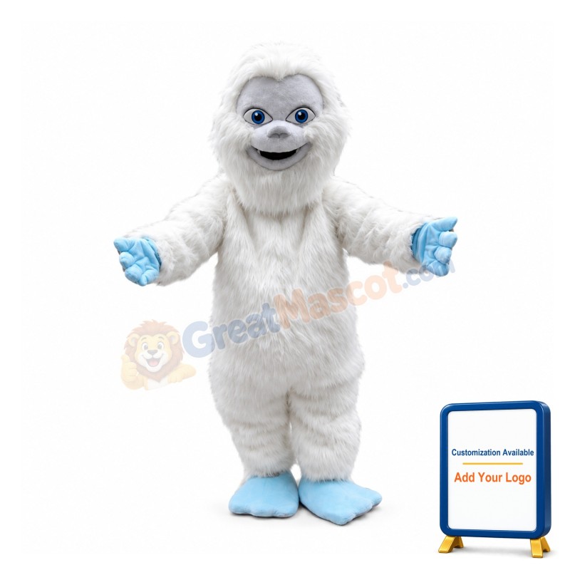 White Gorilla Mascot Costume