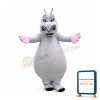 Lovely Cartoon Grey Hippo Mascot Costume