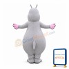 Lovely Cartoon Grey Hippo Mascot Costume
