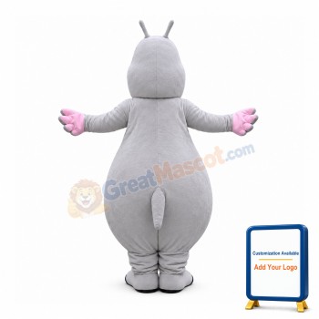 Lovely Cartoon Grey Hippo Mascot Costume
