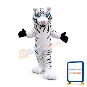 Bengal White Tiger Mascot Costume