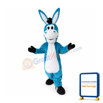 Blue Donkey Mascot Costume