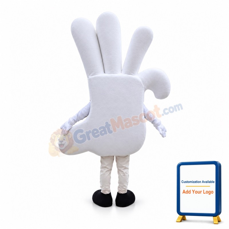 Huge Cartoon White Hand Mascot Costume