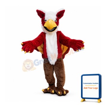 Mythical Eagle Monster Griffin Red Mascot Costume